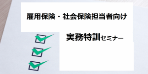 雇用保険・社会保険担当者向け実務特訓セミナー